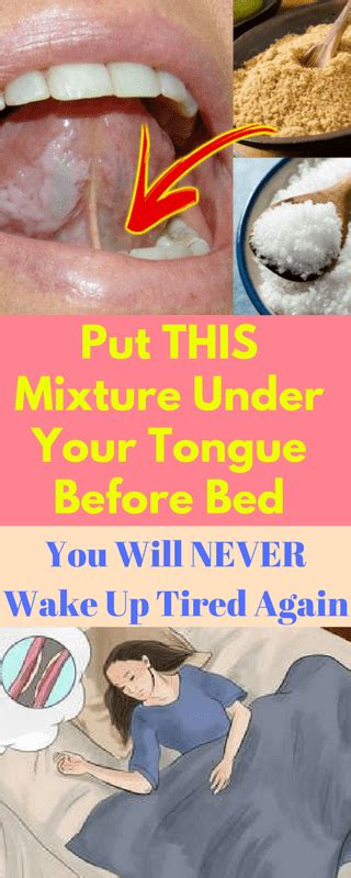 Put This Mixture Under Your Tongue Before Bed And Never Wake Up Tired