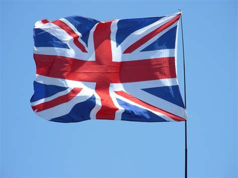 Patriotism 1080p Flag Pole Flying Blue Flag Great Britain Nature