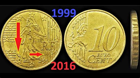 10 Cent France Coins 1999 2016 Youtube