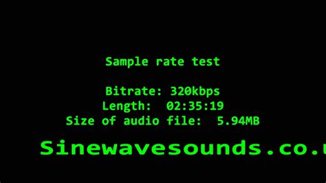 320 Kbps Sample Bitrate Sound Test Youtube