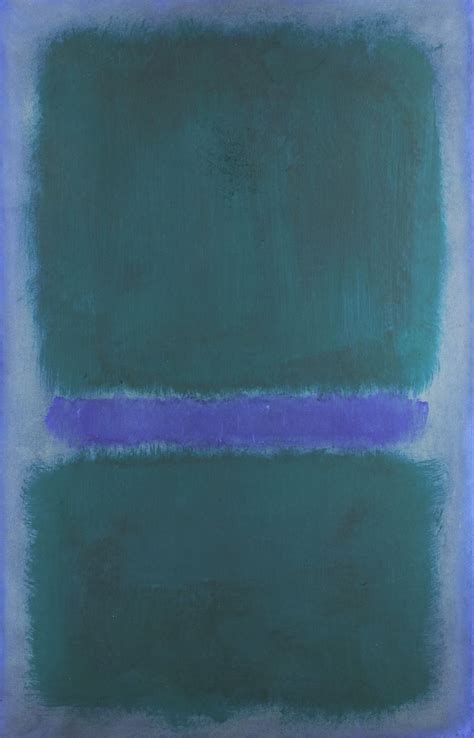 Untitled Bluegreen Blue On Blue Ground By Mark Rothko From Newark