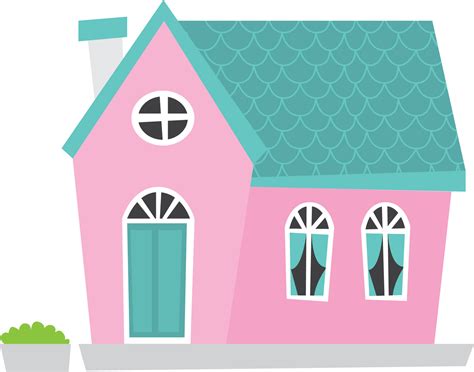 Pink House Clipart