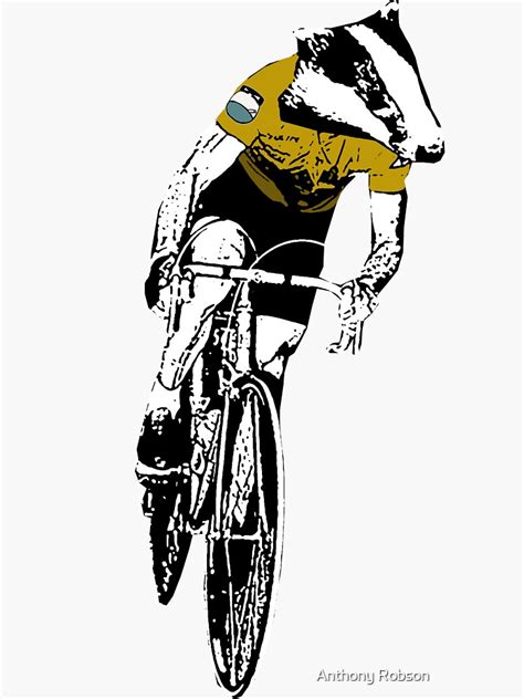 bernard hinault the badger sticker for sale by rideitlikeyoust redbubble
