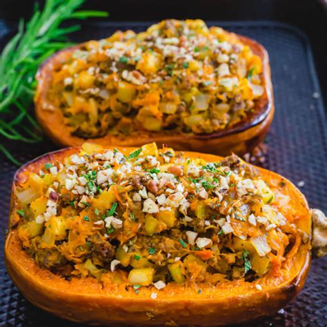 Roasted And Stuffed Honeynut Squash Running To The Kitchen