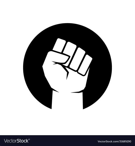 Black Lives Matter With Clenched Fist Symbol Vector Image