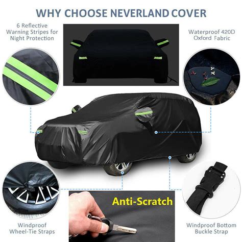 Full Car Cover For Outdoor Sun Dust Scratch Rain Snow Waterproof