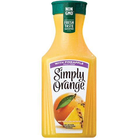 Simply Orange Juice With Pineapple 52 Fl Oz