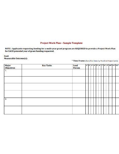 Project Work Plan 30 Examples Format Pdf Examples