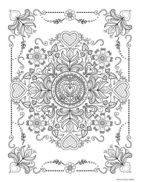 Free valentines mandalas coloring pages,hop off for heart mandala, spiral mandala , love mandala and free mandala coloring pages at milliande,color mandalas fro valentines day,adult coloring book fun. Valentine Hearts Coloring Page Valentine Mandala to color,Downloadable print to color, Fun ...