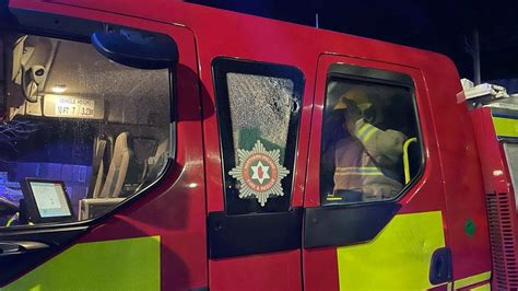 Belfast Firefighters Attacked By Stone Throwing Youths Bbc News