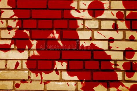 Red Blood On Cement Wall Texture Stock Illustration Illustration Of