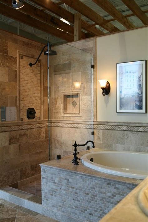 You can mix plain or colored tiles for a bolder. tiled tub and shower combo | Collect Collect this now for ...