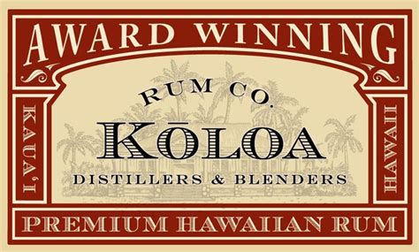 Hows This For A Matchbox Cover Craft Distilling Rum Koloa