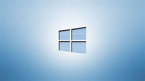Windows 10 Blue Polished Metal Logo On Light Blue