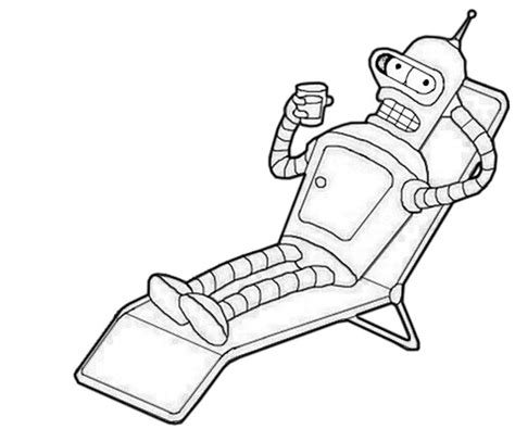 Bender Coloring Page Coloring Home