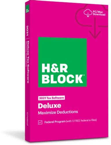 Handr Block® Deluxe 2021 Tax Software 1 Ct Fred Meyer