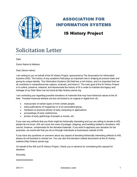 30 Editable Solicitation Letters Free Samples Templatearchive