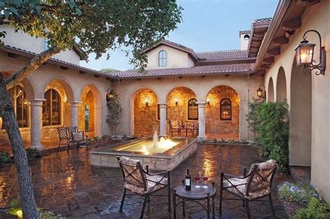 Choose one of these classic spanish home plans or customize one with our expert designers. italian courtyard | Outdoor | Pinterest | Hacienda style ...
