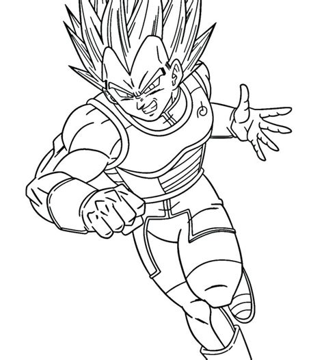 Dragon Ball Coloring Pages Vegeta Coloring Home