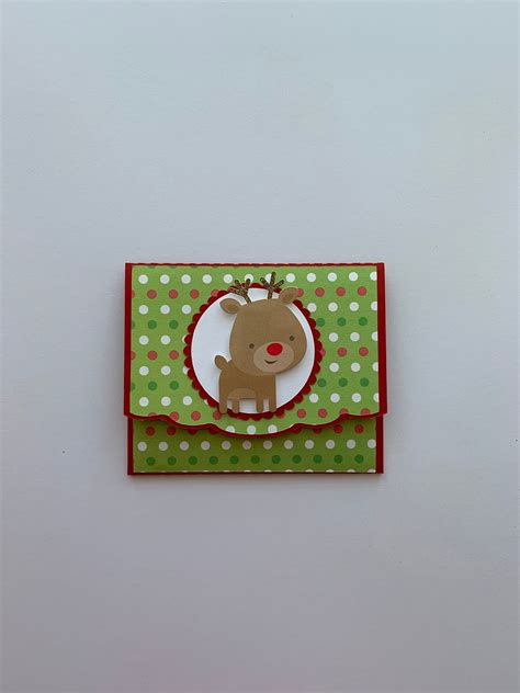Christmas Reindeer Gift Card Holder Teacher Gift Etsy