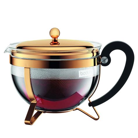 Bodum Teapot With Filter Chambord Gold 1 3 L Free Shipping From €99 On Cookinglife Eu