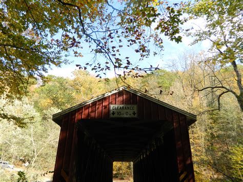 Autumn Bridge Photo Credit Logan Lutton Mcconnells Mill State Park