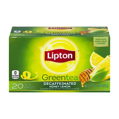 Save On Lipton Green Tea Decaffeinated Tea Bags Honey Lemon Order