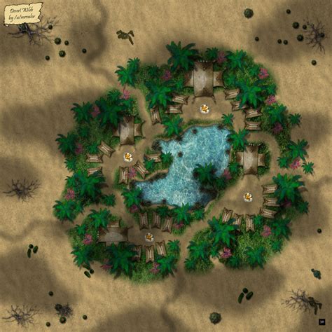 24x34 Oasis Battlemap Desert Fantasymaps In 2020 Dnd World Map Porn