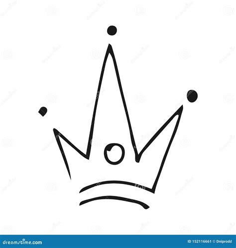 Monarch Symbol Vintage Crown Emblem Royal Insignia Cartoon Vector