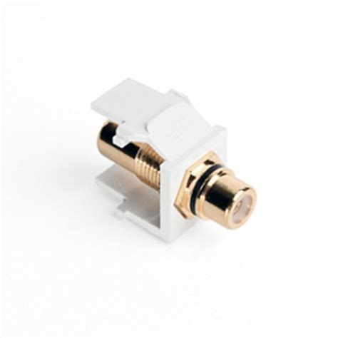 Leviton 40830 Bwe Rca Feedthrough Quickport Connector Gold Plated