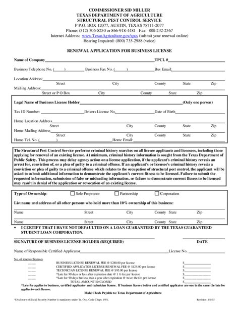 Form TX TDA Renewal Application For Business License Fill Online Printable Fillable