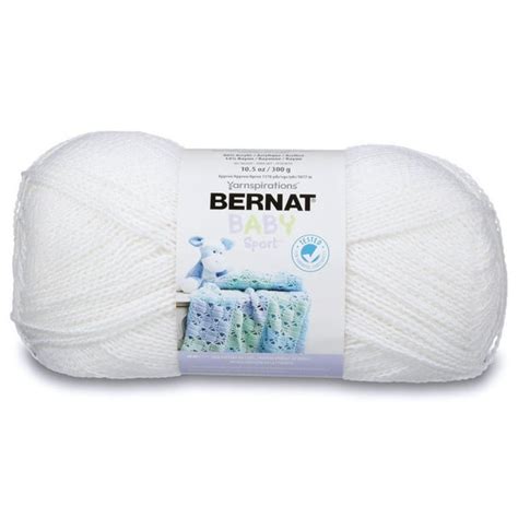 Bernat Baby Sport Sparkle Yarn White 105oz300g Light Acrylic