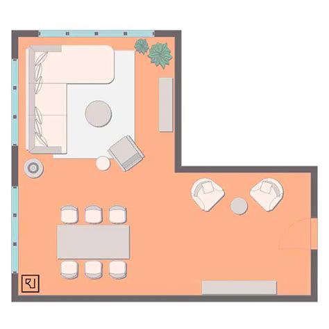 How To Layout An L Shaped Living Room With Illustrated Floor Plans