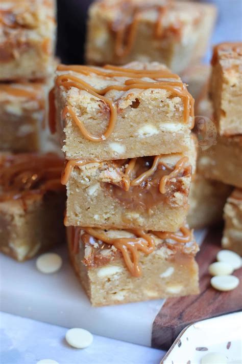 White Chocolate And Caramel Blondies Janes Patisserie