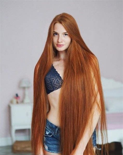 Анастасия Сидорова Укладка длинных волос Длинные рыжие волосы Очень длинные волосы