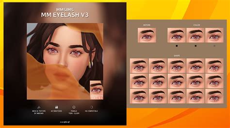Eyelash Maxis Match V3 By Mmsims Українське Sims комюніті
