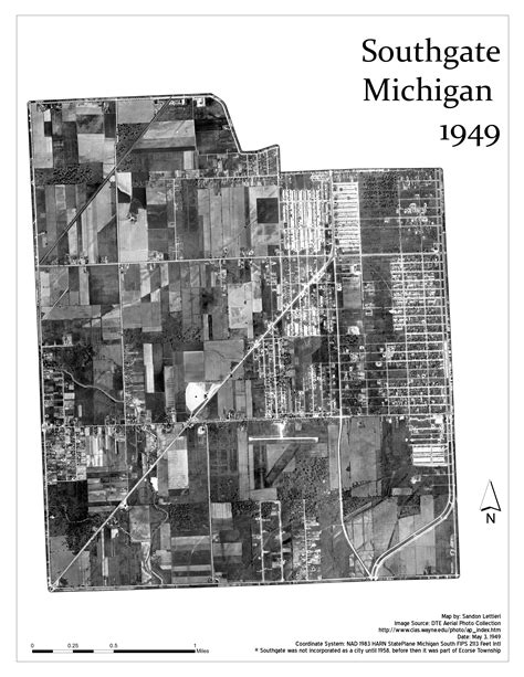 The Area Known Today As The City Of Southgate Michigan In 1949 Back