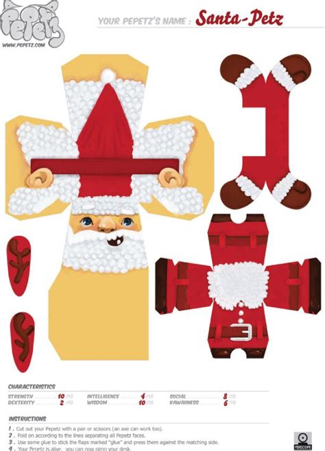 Santa Claus Papercraft Toy Free Printable Papercraft Templates Images