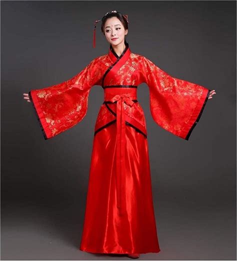 Yungye Yungye New Chinese Traditional Frauen Hanfu Kleid Chinese Fairy Dress Rot Weiß Hanfu