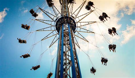 Swings In Amusement Park Stock Photo Image Of Happy 156534808