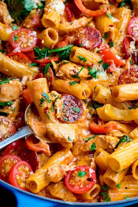 Tip in both cans of tomatoes and bring to a simmer, then add ¾ of the oregano, ½ the basil. This Super Quick and easy Cajun chicken pasta one-pot is a ...