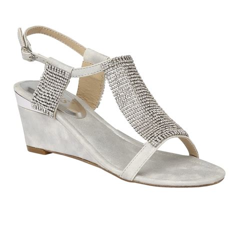 Silver Wedge Sandals Armorjord