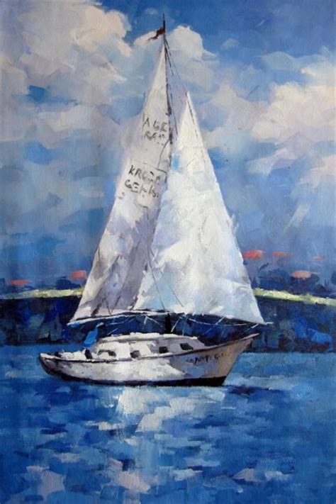Yacht 023 Painting By Lermay Chiang Artmajeur