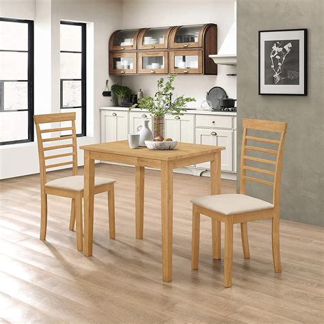 Ledbury Solid Wood Dining Table And 2 Chairs In Oak Finish Amazonde