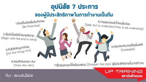UP Training อัพเทรนนิ่ง สถาบันฝึกอบรมด้านการสร้างทีมงานและการบริการชั้นนำของไทย: อุปนิสัย 7 ...
