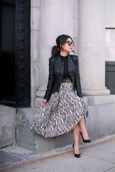 Petite Leather Jacket Pleated Skirt Stylish Winter Outfits Outfit