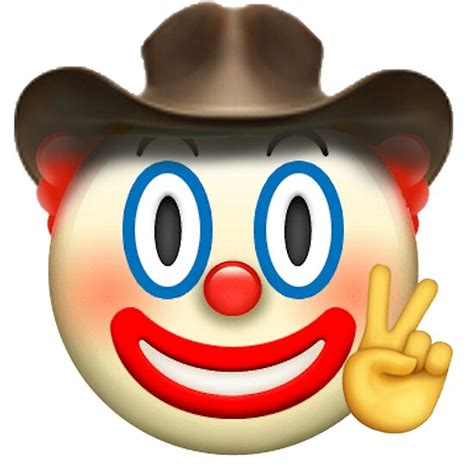 Cowboy Clown Emoji Poster By Havannarox Redbubble