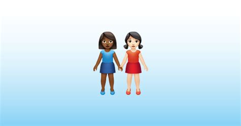 Women Holding Hands Medium Dark Skin Tone Light Skin Tone Emoji
