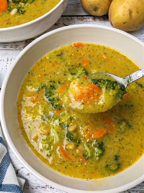 Healthy Broccoli Potato Soup Low Calorie Soup Healthy Kitchen Vegan
