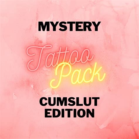 cumslut temporary tattoo pack kink tattoos for cum sluts etsy